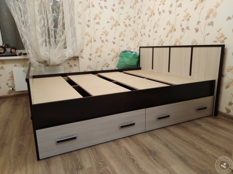 Кровать Сакура 160х200 венге/лоредо