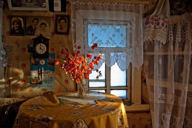Шторы в русской избе (78 фото)