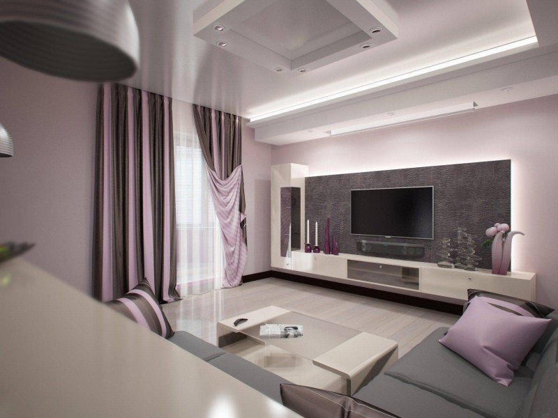Интерьер квадратной гостиной-с 15м2