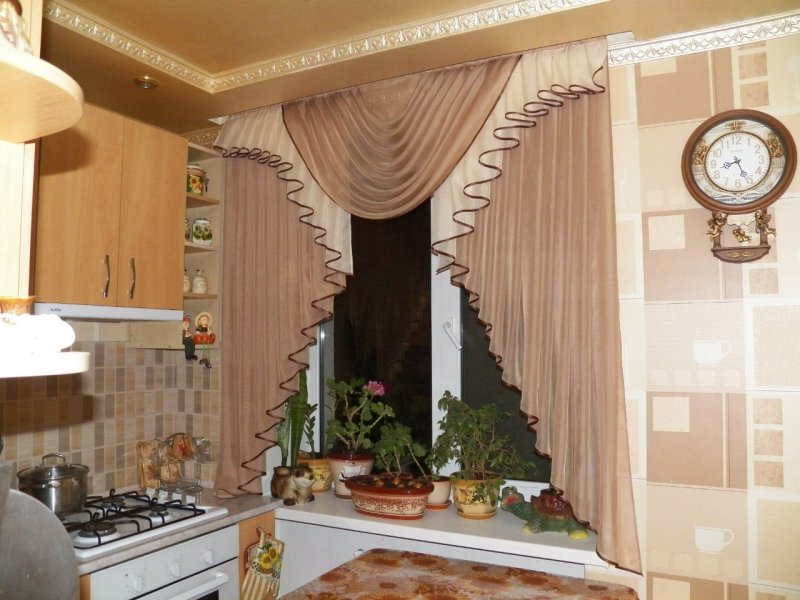 Штора арка для кухни