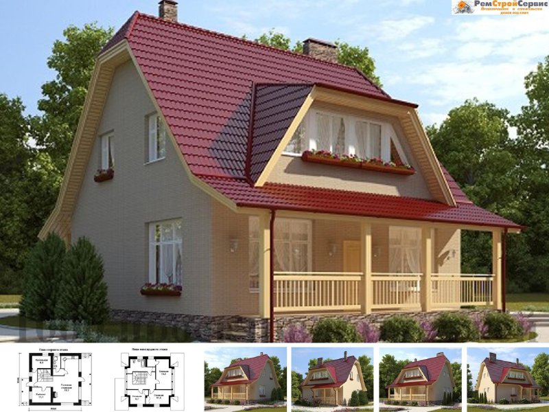 Дома с мансардной крышей