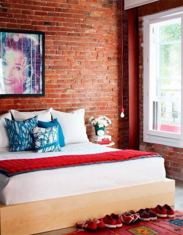 Loft интерьер красный кирпич