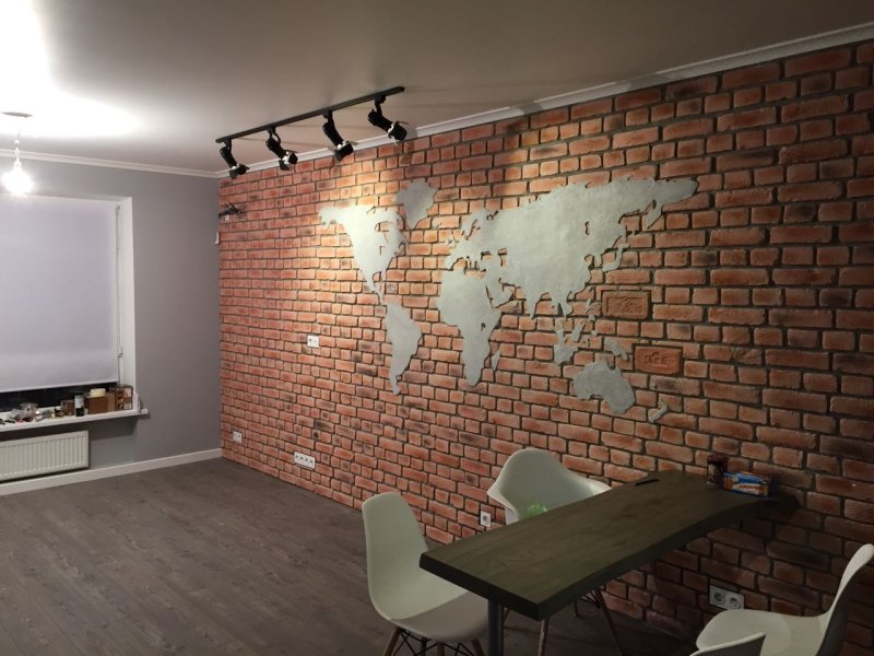 Серые стены в стиле лофт