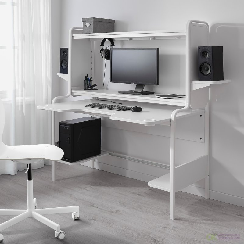 Компьютерный стол ikea fredde белый