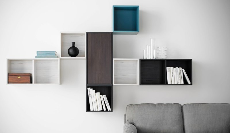 Полка Kube ikea черная