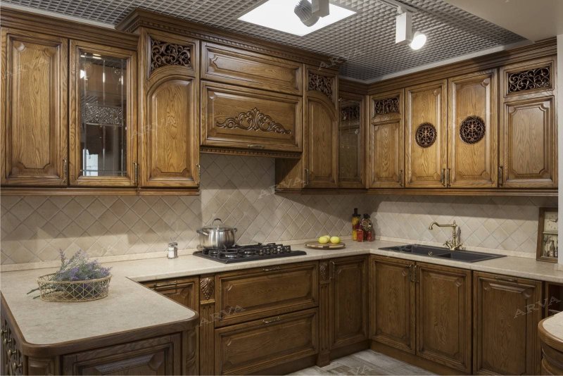 Кухня массив ясеня Арва