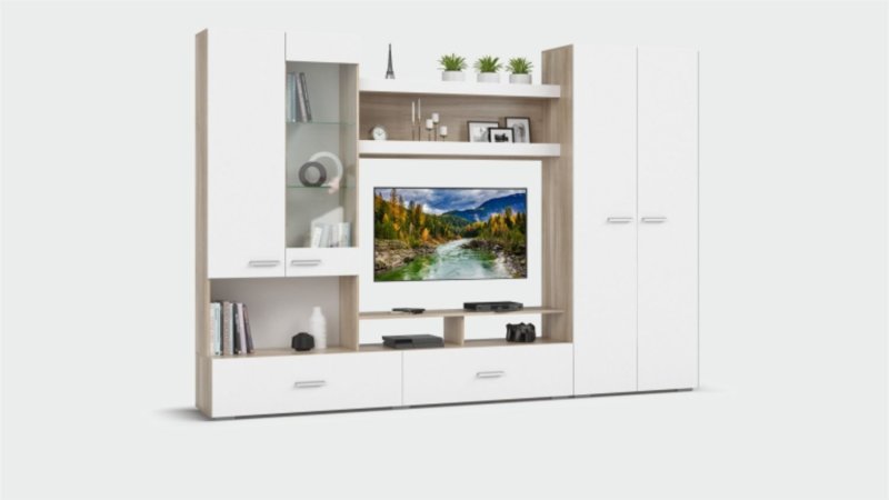 Стенка Виго 280 New сонома белый