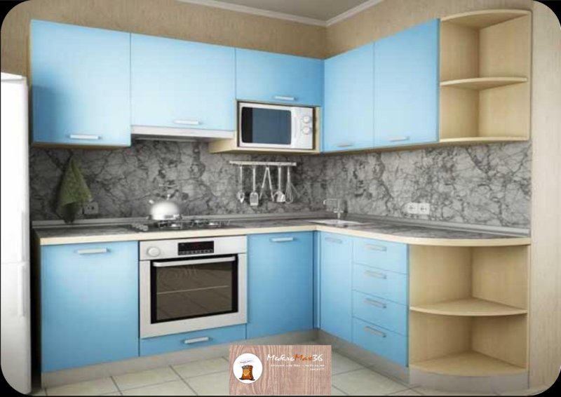 Угловые кухни для маленькой кухни Правосторонние