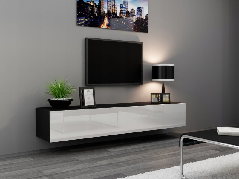 Навесная тумба ТВ cama Vigo белый глянец 180см