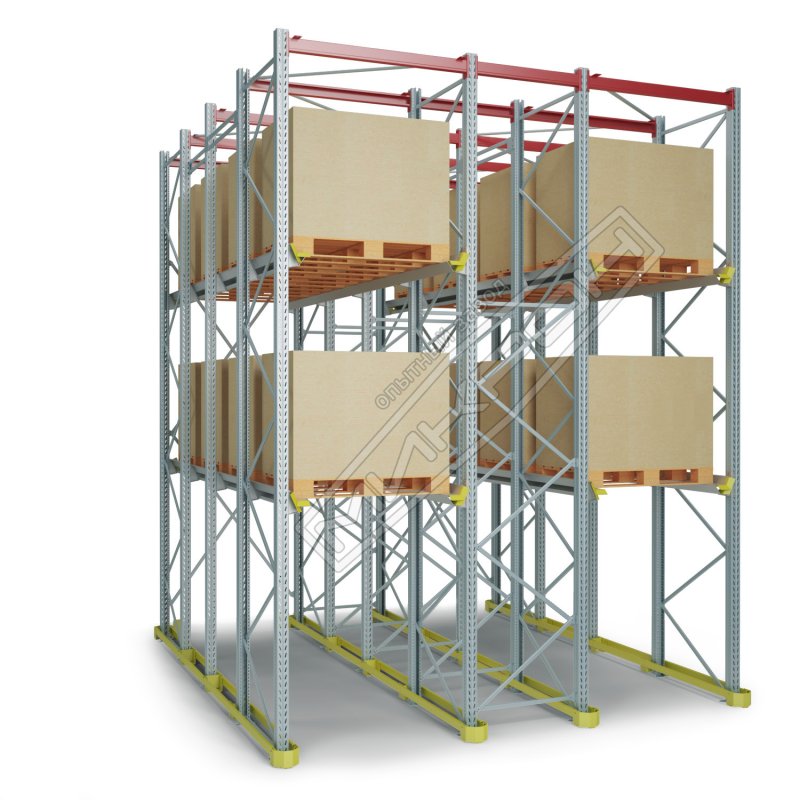 Revit стеллаж складской металлический