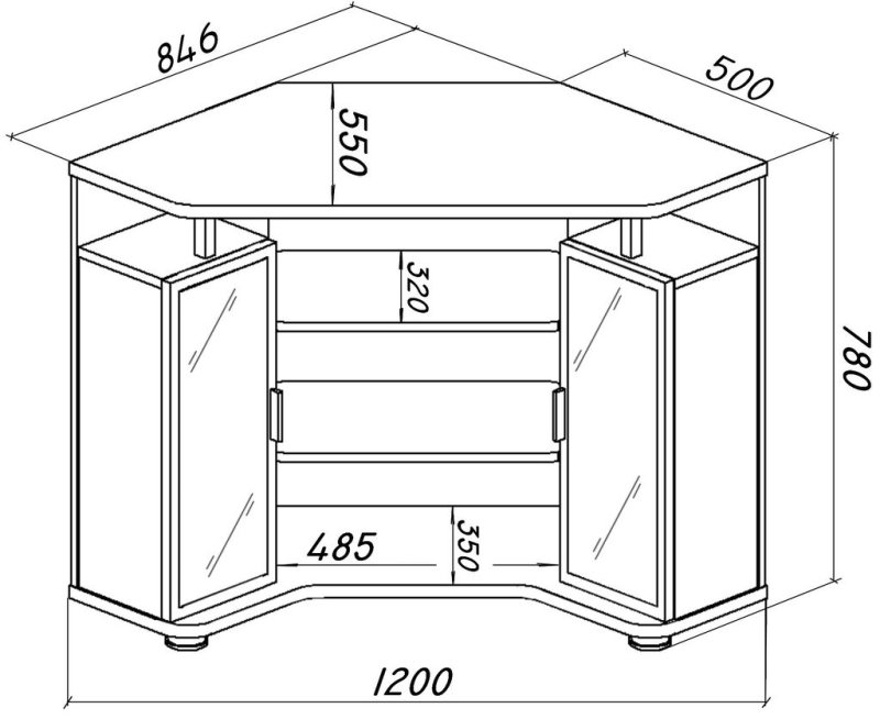 Juwel Trigon 350 тумба светлое дерево