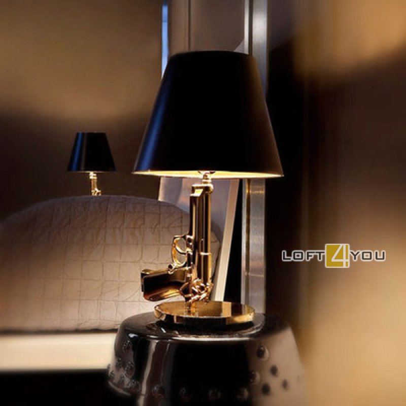 Настольная лампа Flos Guns Bedside Gold by Philippe Starck