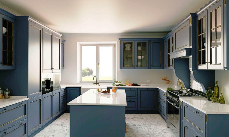 Неоклассика кухня RAL 6027