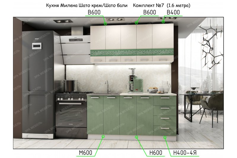 Кухня кремона Сноу Стендмебель