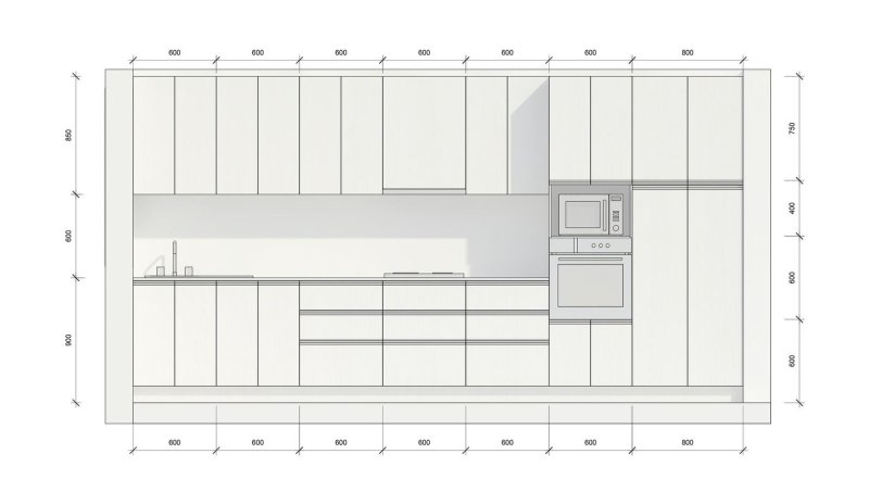 Кухонные гарнитуры планировка