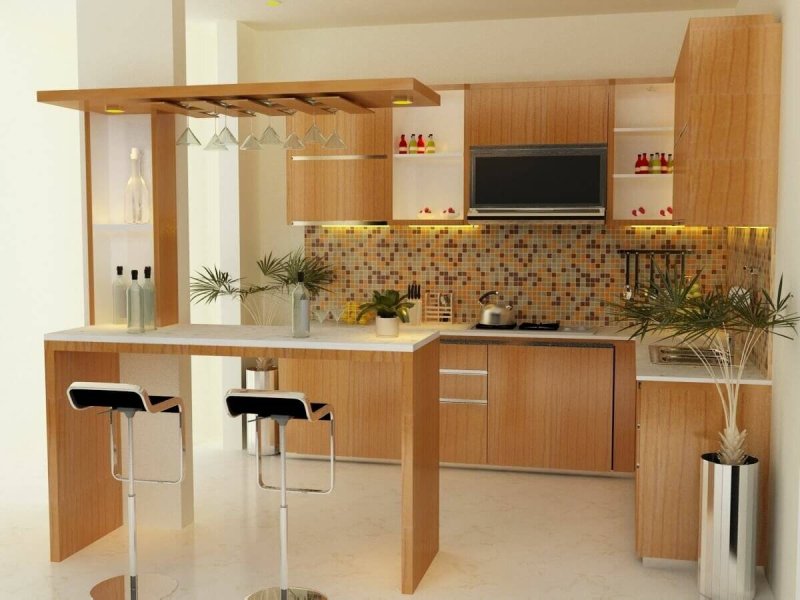 Красивые кухни с барной стойкой