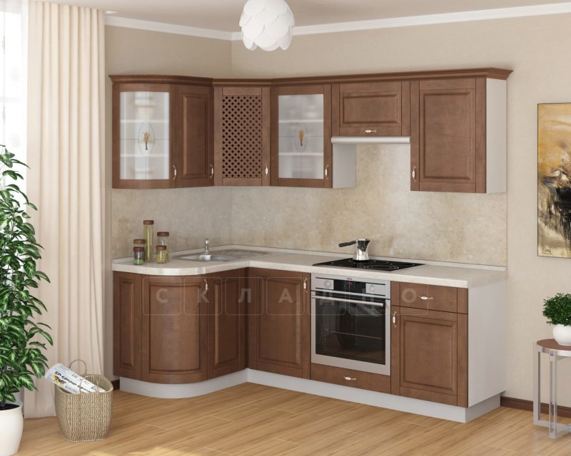 Кухня Трапеза массив Люкс 1335х2500