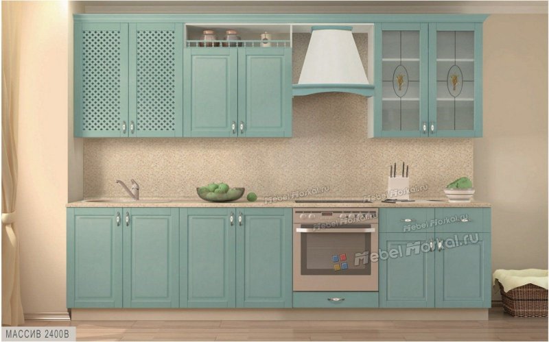 Кухня Трапеза массив Люкс 1335х2500