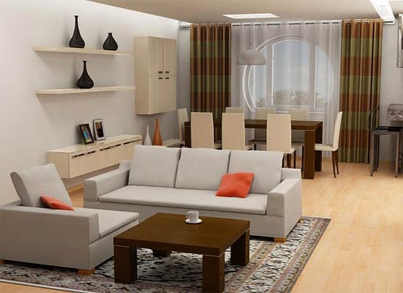 Планировки гостиных с камином