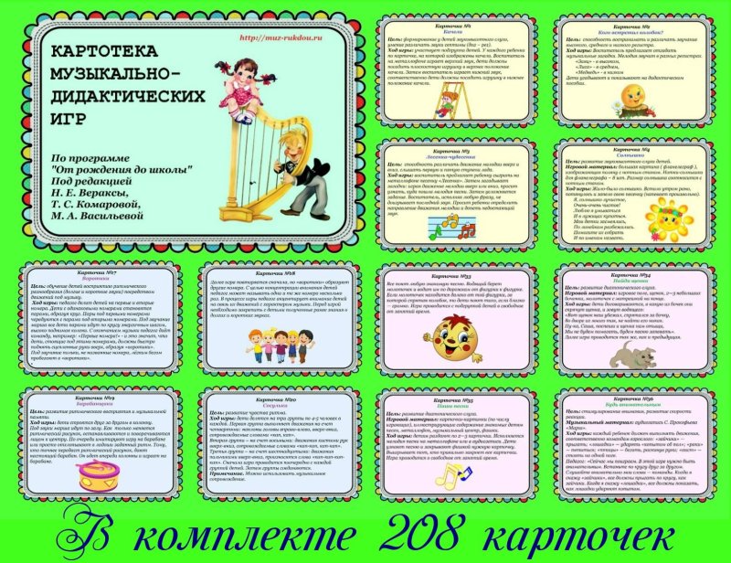 Картотека математических физкультминуток для дошкольников