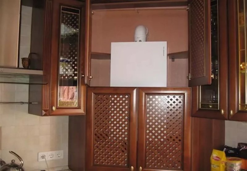 Решетка на кухне для газового котла