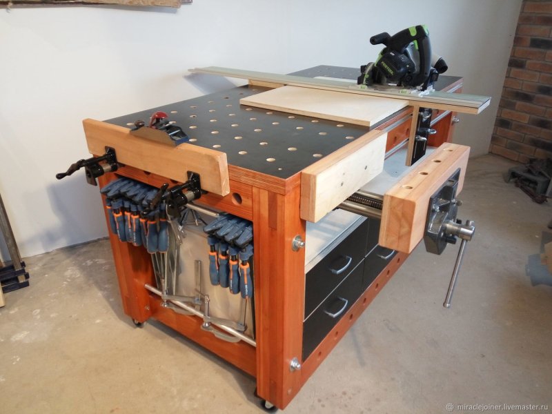 DIY Woodworking длинный верстак