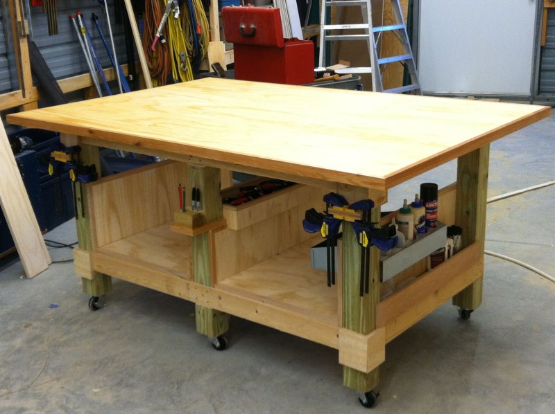 Блочный верстак woodworker