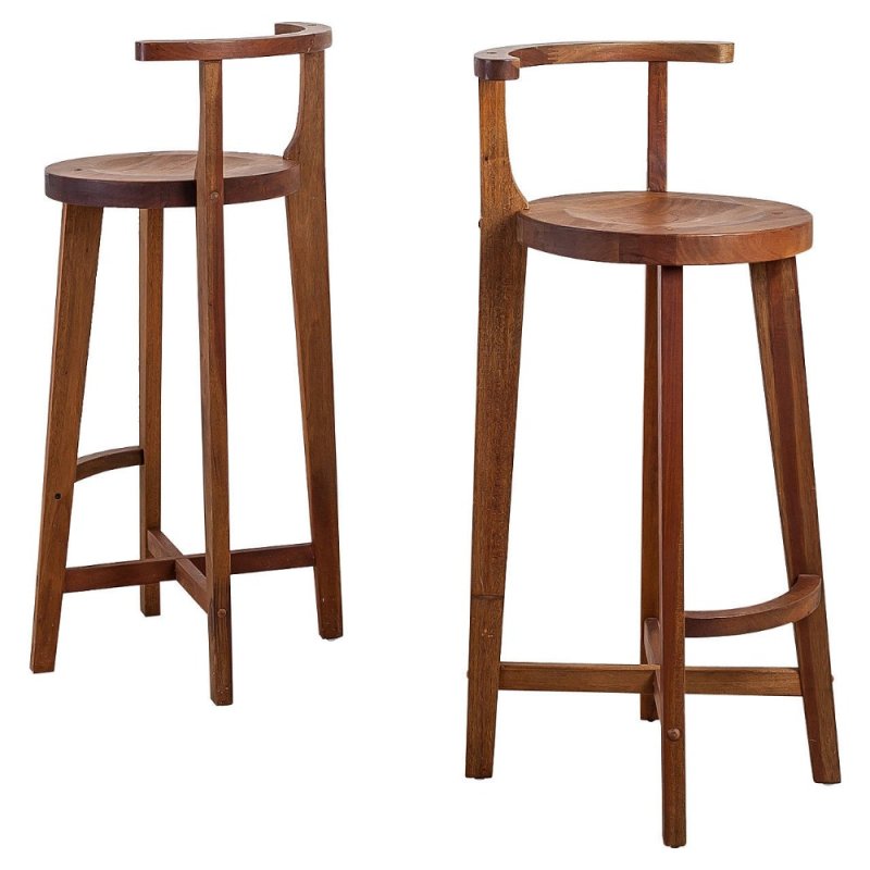 Барные стулья Black Wooden Bar Stool