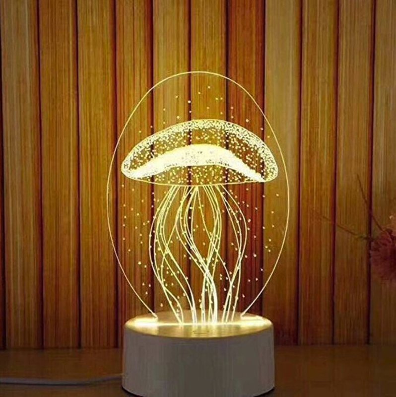 Светильник 3д Creative visualization Lamp медуза