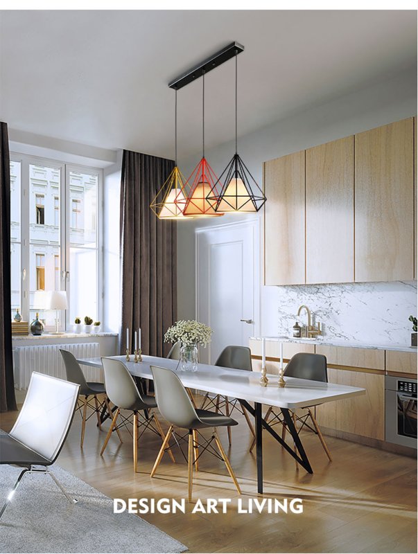 Светильники Tom Dixon в интерьере кухни