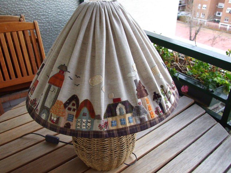 Абажур из ткани