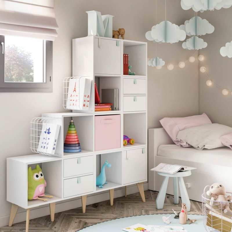 Meblik стеллаж 90 Bianco Fiori