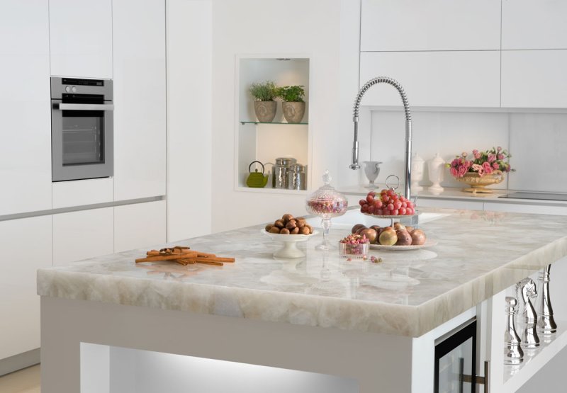 Caesarstone белый кварц 8141