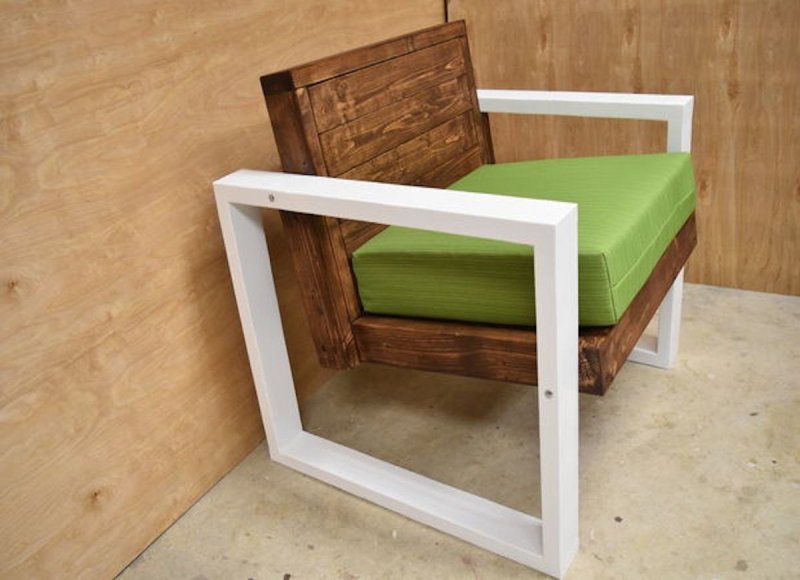 Кресло из бруса 150х150 чертеж