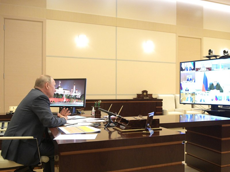 Владимир Путин Мишустин видеоконференция