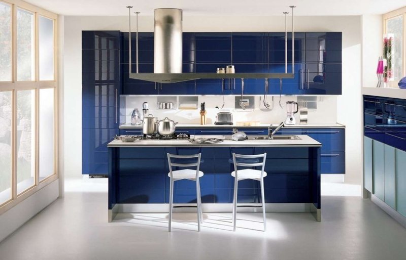 Кухня Scavolini голубая