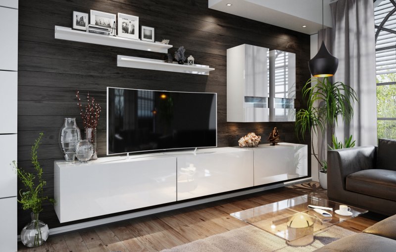Стенка Bello глянец White 1.10