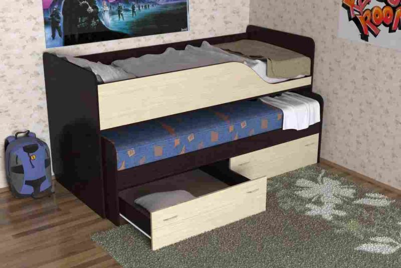 Двухъярусная кровать Twin/ Full (cm-bk588wh)