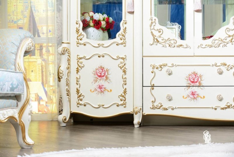 Мирелла спальный гарнитур кремова