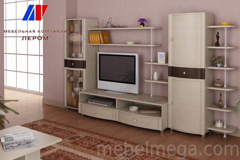 Стенка Оливия Лером беленый дуб