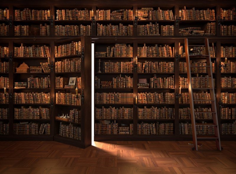 Книги на полках