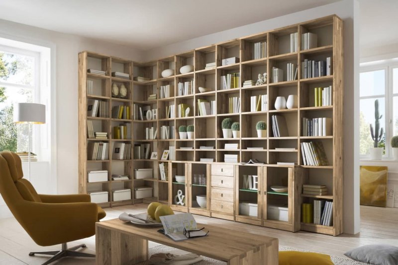 Комната с книжными полками