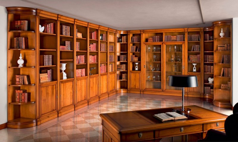 Книжный шкаф в гостиной