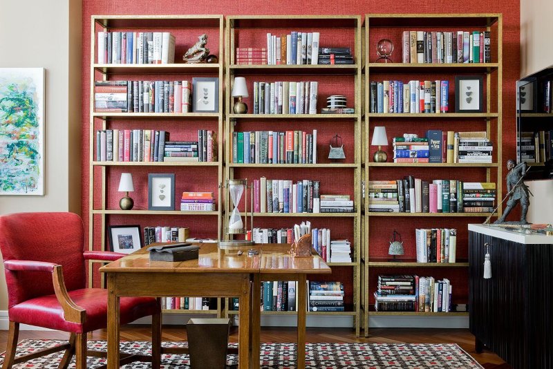 Встроенные книжные стеллажи