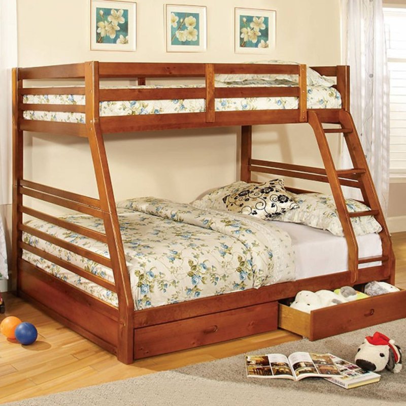 Двухъярусная кровать Twin/ Full (cm-bk588wh)