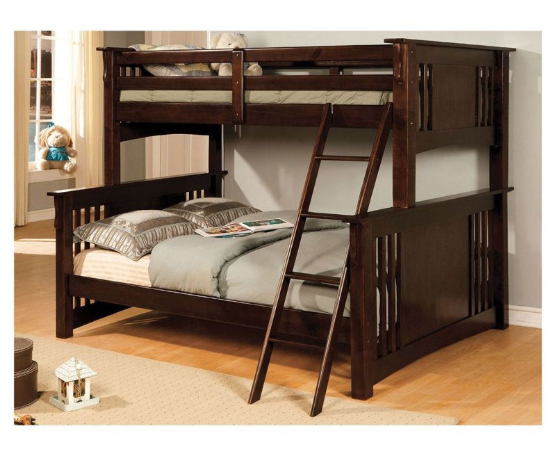 Двухъярусная кровать Twin/ Full (cm-bk588wh)