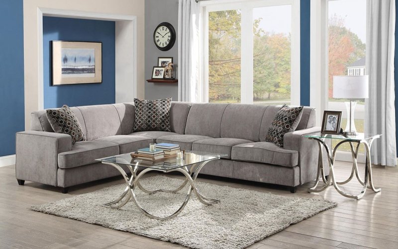 Диван угловой Grey & Black Sectional w/ Sleeper