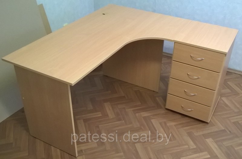 Стол с тумбой Эрго 1400х1300х760 l