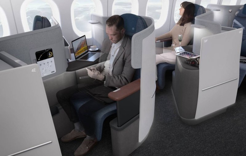 Боинг 777 Lufthansa салон