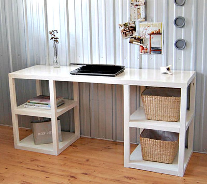Стол компьютерный Homeoffice (белый, 1200х550х964 мм)